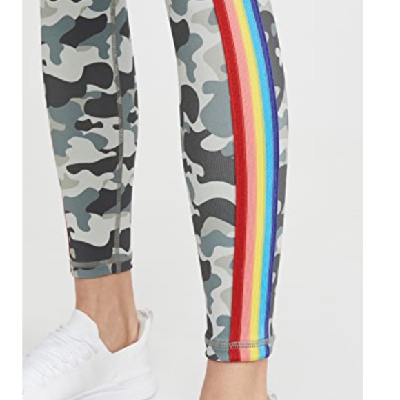 SPIRITUAL GANGSTER- Essential Camo Rainbow Stripe Leggings In Camo Print - Picture 4 of 12